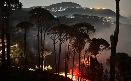 حريق   رمحالا - عاليه